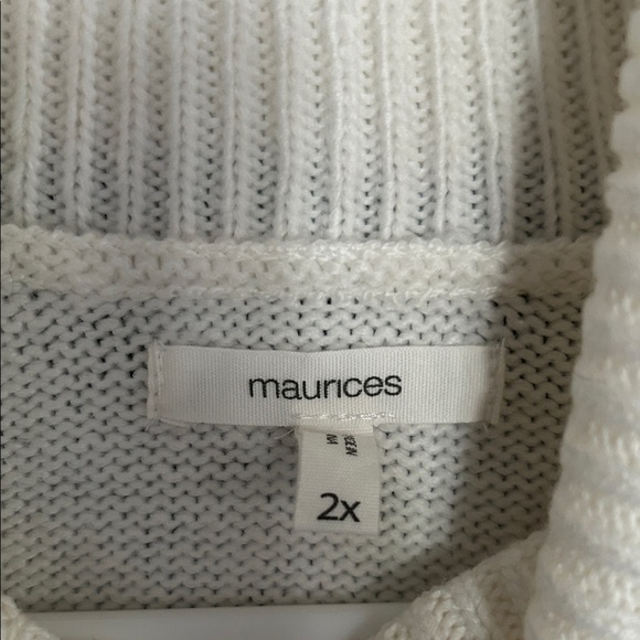 Maurices Black and White Patterned Turtleneck Sweater - Picture 2 of 3